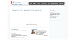 Desktop Screenshot of heartspecialistsofcentraljersey.com