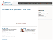 Tablet Screenshot of heartspecialistsofcentraljersey.com
